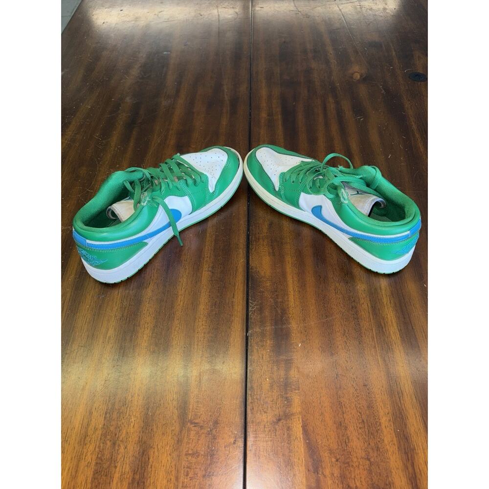 Nike Air Jordan 1 Low Women’s Size 9 Green Blue White Sneakers DC0774-304 - Picture 5 of 7